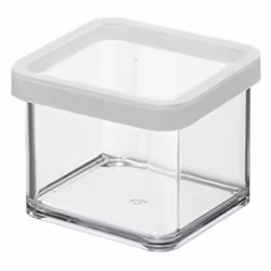 Rotho 11603, Scatola, Rettangolare, 0,5 L, Trasparente, Bianco, 100 mm, 100 mm