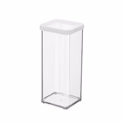 Rotho 11605, Scatola, Rettangolare, 1,5 L, Trasparente, Bianco, 100 mm, 100 mm