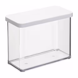Rotho Loft, Scatola, Rettangolare, 2,1 L, Trasparente, Bianco, Stirene Acrilonitrile (SAN), Svizzera