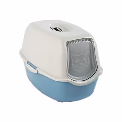 Rotho Bailey, Gatto, Lettiera con coperchio, Blu, Bianco, Fermaglio, Carbonio, 560 mm