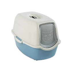 Rotho Bailey Gatto Lettiera con coperchio Blu, Bianco