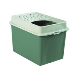 Rotho Berty Gatto Lettiera con ingresso dall'alto Verde