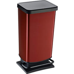 Pattumiera paso con apertura a pedale da 40LT in colore rosso