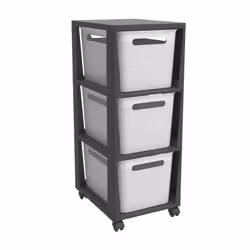 Rotho BRISEN, Cesto portaoggetti, Bianco, Rettangolare, Plastica, Fantasia, Interno