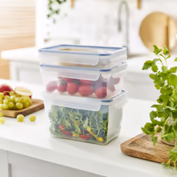 Rotho CLIC & LOCK Rettangolare Contenitore 1,5 L Blu, Trasparente 1 pz - Vista aggiuntiva 6
