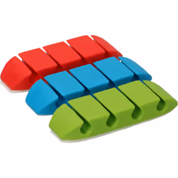 Max Hauri AG Cable Home 135359 organizer per cavi Scrivania Clip per cavo Blu, Verde, Rosso 3 pz