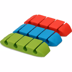 Max Hauri AG Cable Home 135359 organizer per cavi Scrivania Clip per cavo Blu, Verde, Rosso 3 pz
