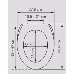Diaqua Black sofa Coperchio rigido da WC Nero - Vista aggiuntiva 2
