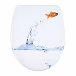 Diaqua 31171229, Allungato, Coperchio rigido da WC, Multicolore, Duroplast, Metallo, Plastica, 365 mm, 450 mm