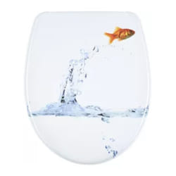 Diaqua 31171229 Coperchio rigido da WC Duroplast, Metallo, Plastica Multicolore