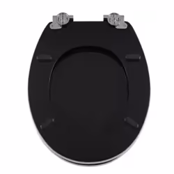 Diaqua Lyon Coperchio rigido da WC MDF, Metallo, Plastica Nero