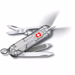 Swiss Army Knife Victorinox Signature Lite, include penna e luce LED brillante, 7 funzioni, manico in ABS, 24 gr con le segue ...