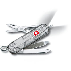 Victorinox - Coltello svizzero Signature Lite, incl. penna a sfera e luce led, 7 funzioni, manico in abs, 24 gr, colore silvertech