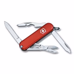 Victorinox Rambler, Coltello a serramanico, Coltello multiuso, Punta da taglio, Acciaio inox, ABS sintetico, Rosso