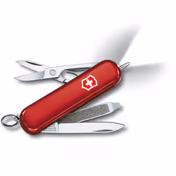 Swiss Army Knife Victorinox Signature Lite, include penna e luce LED brillante, 7 funzioni, manico in ABS, 24 gr con le segue ...