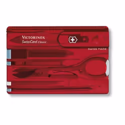 Victorinox SwissCard Classic, Rosso, Trasparente, ABS sintetico, 82 mm, 4,5 mm, 26 g