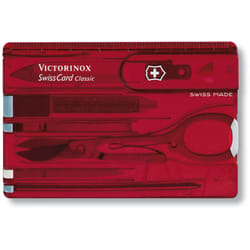 Victorinox - Carta svizzera multiuso Swiss Card Classic, con 10 funzioni, incl. forbici e penna, colore rosso