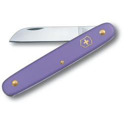Victorinox - Coltello Swiss Army per tagliare i fiori, bordo resistente in acciaio inossidabile da 5,5 cm, manico in nylon da 10 cm, colore viola