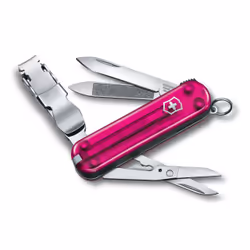 Victorinox NailClip 580, Coltello a serramanico, Coltello multiuso, Punta per scuoiare, Rosa, 8 strumenti, 6,5 cm