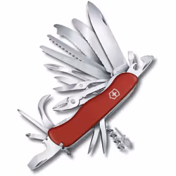 Swiss Army Knife Victorinox Work Champ XL, con 31 funzioni, lunghezza 111 mm, peso 341 gr, colore rosso, 0.8564.XL con le seg ...
