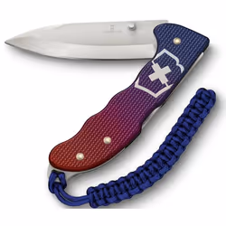 Victorinox 0.9415.D221, Coltello con lama a bloccaggio, Coltello da caccia, Punta da taglio, Blu, Rosso, 13,6 cm, 18 mm