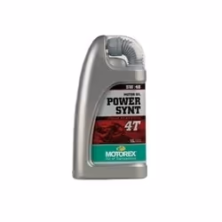 Motorex Power Synt 4T 5W/40, 1 L, 5W-40, Motocicletta, Verde, Rosso, Argento