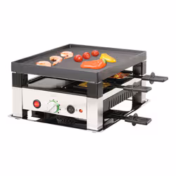 Solis 7611210977568 griglia per raclette 4 persona(e) 1020 W Nero, Argento - Vista aggiuntiva 2