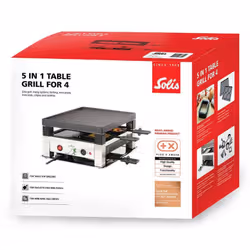 Solis 7611210977568 griglia per raclette 4 persona(e) 1020 W Nero, Argento - Vista aggiuntiva 8