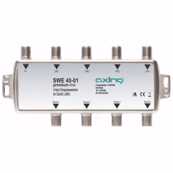 Axing SWE 40-01, Combinatore di cavi, 950 - 2200 MHz, Grigio, 1,5 dB, 1 pz, Quad-LNB