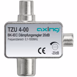 Axing TZU 4-00, Splitter per cavo, 0,1 - 1006 MHz, Alluminio, Maschio/Femmina, 1 pz, IEC