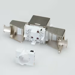 ROLINE Cat.6/Class E Keystone Jack, RJ-45, shielded, SLIM, toolless silver Argento