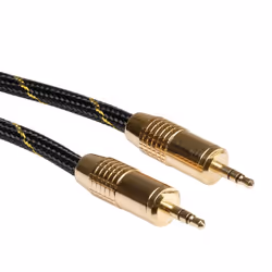 ROLINE 11.09.4289 cavo audio 10 m 3.5mm Nero, Oro