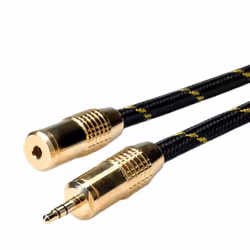 ROLINE 11.09.4753 cavo audio 2,5 m 3.5mm Nero, Oro