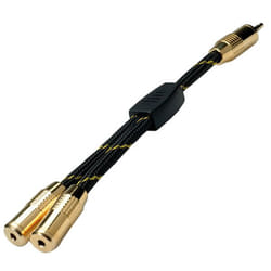 ROLINE 11.09.4213 cavo audio 0,15 m 3.5mm 2 x 3.5mm Nero, Oro