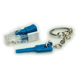 ROLINE Lockable RJ45 Plug with Key cavo di rete Trasparente