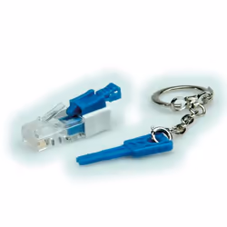 ROLINE Lockable RJ45 Plug with Key cavo di rete Trasparente