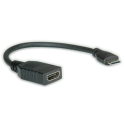 ROLINE 11.04.5586 cavo HDMI 0,15 m HDMI tipo A (Standard) HDMI Type C (Mini) Nero