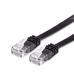 VALUE UTP Cat.6 Flat Network Cable, black 5 m, U/UTP (UTP), Nero