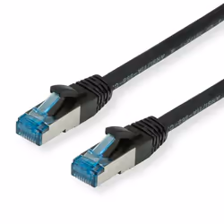 VALUE 2m S/FTP Cat.6a, 2 m, Cat6a, S/FTP (S-STP), RJ-45, RJ-45, Nero