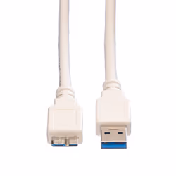 VALUE 11998873 cavo USB USB 3.2 Gen 1 (3.1 Gen 1) 0,8 m USB A Micro-USB B Bianco
