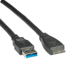 ROLINE 11.02.8872 cavo USB USB 3.2 Gen 1 (3.1 Gen 1) 0,8 m USB A Micro-USB A Nero