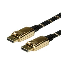 ROLINE 11.04.5644 cavo DisplayPort 1 m Nero, Oro
