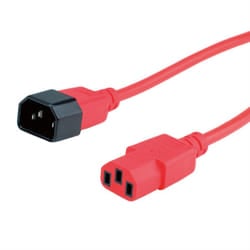 Secomp 19.08.1520 cavo di alimentazione Rosso 1,8 m Accoppiatore C14 Accoppiatore C13