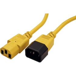 Secomp 19081521 Giallo 1,8 m Accoppiatore C14 Accoppiatore C13
