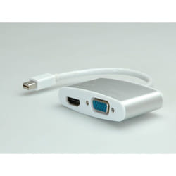 ROLINE 12.03.3161 cavo e adattatore video 0,1 m Mini DisplayPort HDMI + VGA (D-Sub) Argento