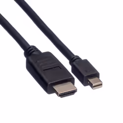 ROLINE 11.04.5790 cavo e adattatore video 1 m Mini DisplayPort Nero