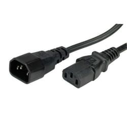 VALUE 19.99.1515 cavo di alimentazione Nero 1,8 m Accoppiatore C14 Accoppiatore C13