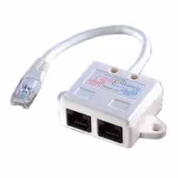 VALUE T-Adapter Cat. 5e, UTP, 0,17 m, RJ-45, RJ-45, Bianco