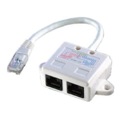 VALUE T-Adapter Cat. 5e, UTP cavo di rete Bianco 0,17 m