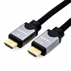 ROLINE 11.04.5851, 2 m, HDMI tipo A (Standard), HDMI tipo A (Standard), Nero, Argento